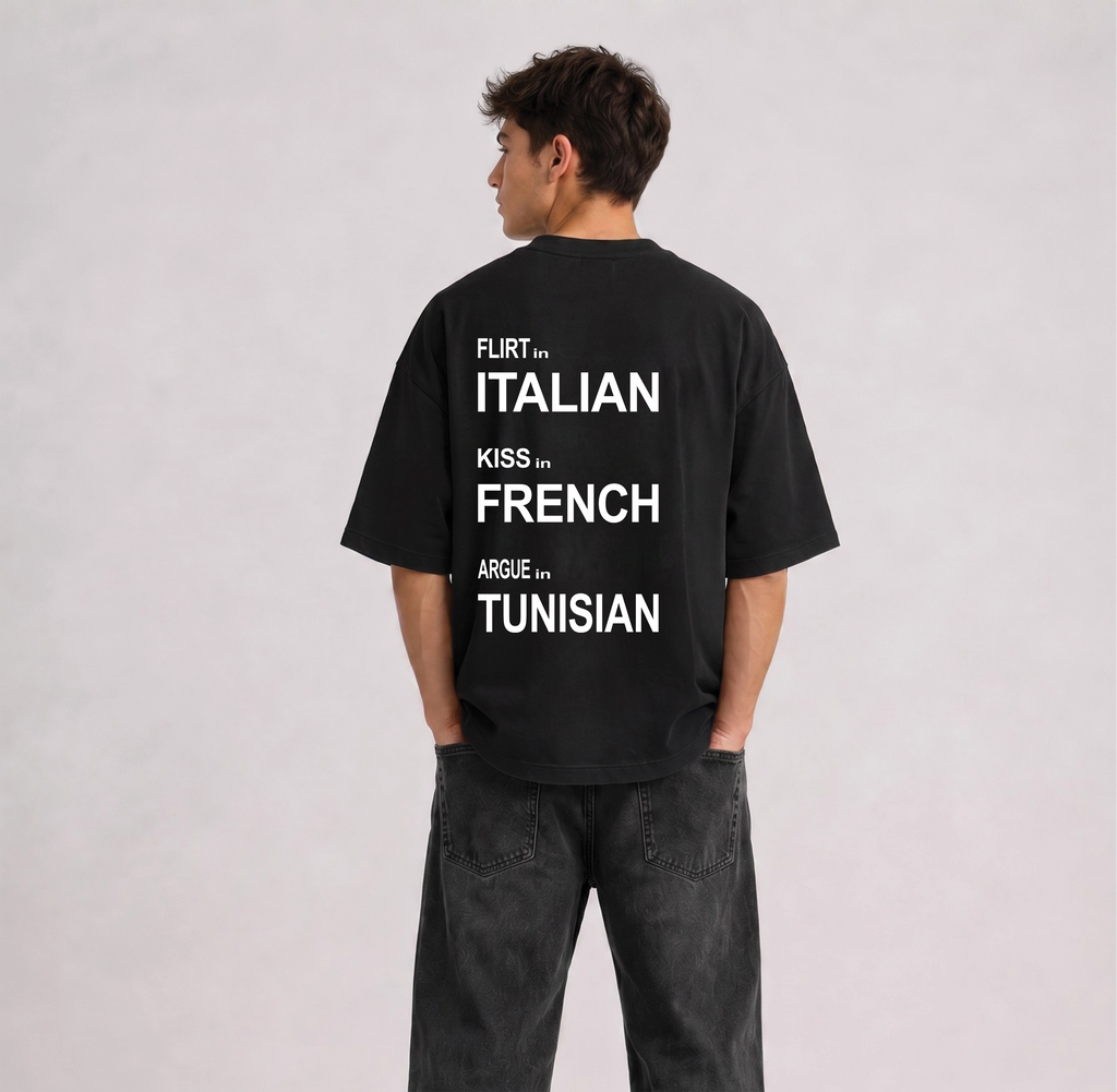 Love Language Oversized T-Shirt - Black