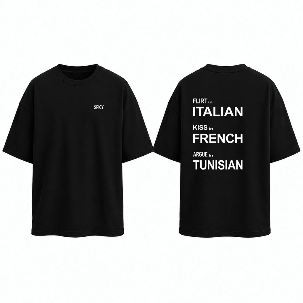 Love Language Oversized T-Shirt - Black