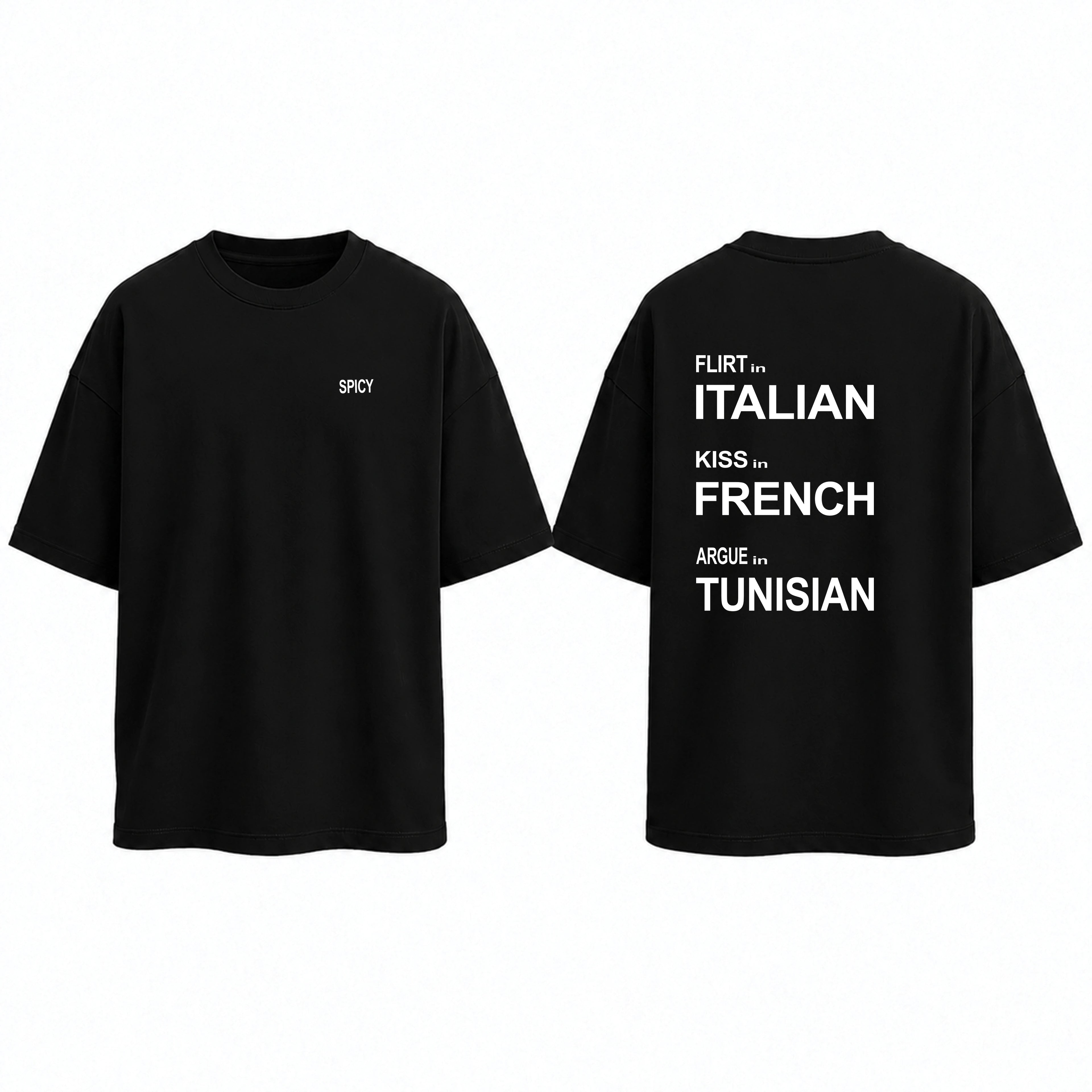 Love Language Oversized T-Shirt - Black